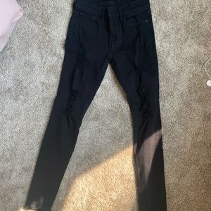 Express ripped skinny jeans
